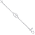 Sterling Silver Entwined Circles Ladies Bracelet