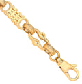 9ct Yellow Gold Stars & Bars Gents Medium Link Bracelet