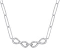 9ct White Gold 0.24ctw (Chain 17")