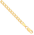 14ct Yellow Gold Hollow Beveled Curb 3.5mm Chain