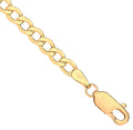 14ct Yellow Gold Hollow Beveled Curb 4.0mm Chain