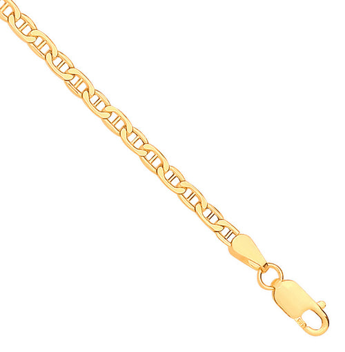 14ct Yellow Gold Hollow Flat Anchor 2.4mm Chain