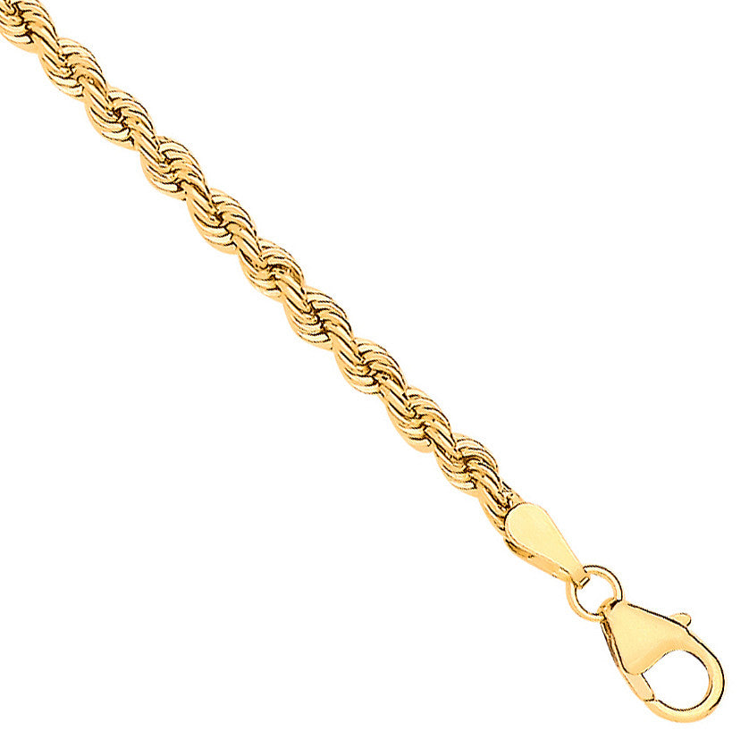 14ct Yellow Gold Hollow Rope 2.7mm Chain