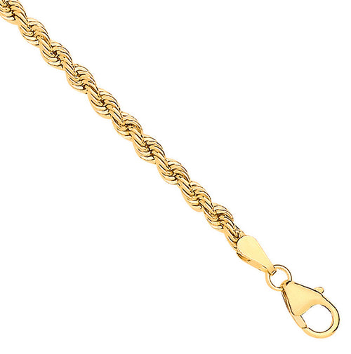 14ct Yellow Gold Hollow Rope 2.7mm Chain