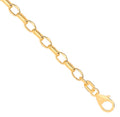 14ct Yellow Gold Hollow Oval Faceted Belcher 3.5mm Chain