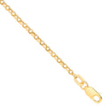14ct Yellow Gold Hollow Round Diamond Cut Belcher 1.9mm Chain