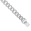9ct White Gold 2.00ctw Gents Bracelet
