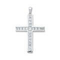 18ct White Gold 1.17ct Princess Cut Diamond Cross
