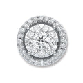 18ct White Gold 0.60ct Diamond Cluster Pendant