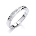 18ct White Gold 0.25ctw Princess cut G/H-Si Diamond Half Eternity Ring