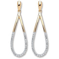 9ct Yellow Gold 0.15ct Dia Drop Earrings