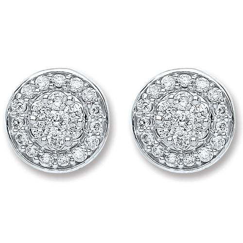 18ct White Gold 0.25ct Dia Stud Earrings