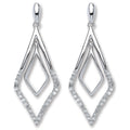 9ct White Gold 0.15ct Dia Drop Earrings