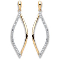 9ct Yellow Gold 0.15ct Dia Drop Earrings