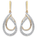 9ct Yellow Gold 0.20ct Dia Drop Earrings