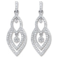 18ct White Gold 0.75ct Dia Drop Earrings
