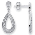 9ct White Gold 0.34cts Dia Pear shape Earrings