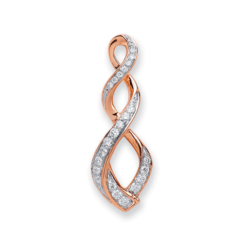 18ct Rose Gold 0.35ct Diamond Pendant