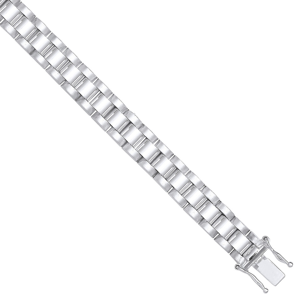 Sterling Silver 8mm Fancy Link Kids Bracelet