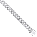 Sterling Silver 8mm Fancy Link Ladies Bracelet