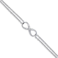 9ct White Gold 0.15ct Diamond Bracelet