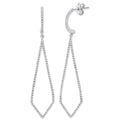 9ct White Gold 0.40ct Diamond Drop Earrings