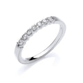 9ct White Gold 0.25ct Diamond Half Eternity Ring