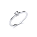 9ct White Gold 0.10ct Solitaire Ring
