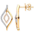 9ct Yellow Gold 0.25ct Dia Drop Earrings