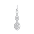 9ct White Gold Drop 0.25ct Diamond Pendant