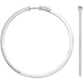 18ct White Gold 1.20ctw Claw Set Hoop Earrings