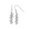 Sterling Silver Cluster Bead Balls Drop Earrings