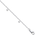 9ct White Gold Rub-Over 0.10ctw Diamond Bracelet