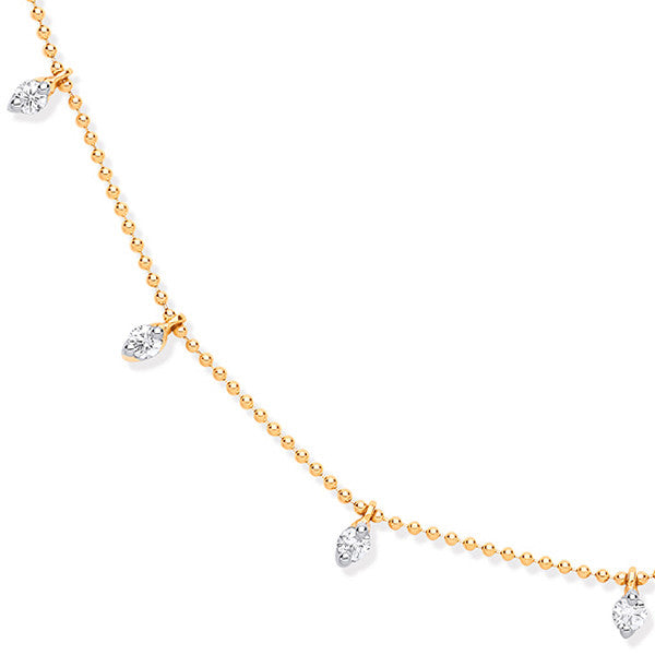 18ct Yellow Gold 0.50ctw Diamond Set (18in/45cm) Chain