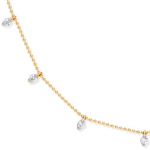 18ct Yellow Gold 0.50ctw Diamond Set (18in/45cm) Chain