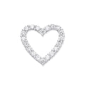 18ct White Gold 1.01ct Heart Shaped Drop Pendant
