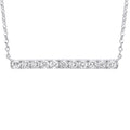 9ct White Gold 0.33ct Diamond Bar Necklace (18in/45cm) Chain