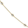 18ct Yellow Gold 2.00ct Diamond by the yard Necklace (36in/91cm) Chain