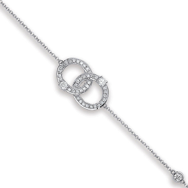 9ct White Gold 0.17ct Diamond Bracelet